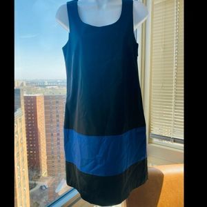 theory Black and Blue Metallic Dress size 4 NWOT